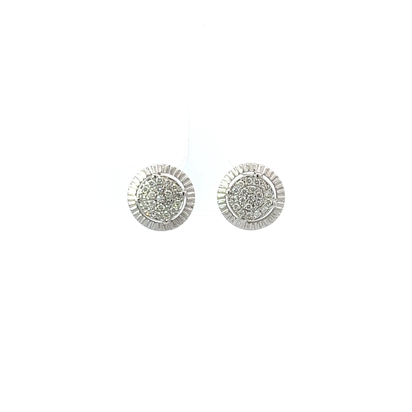 Earrings w/ Diamonds 18K White Gold