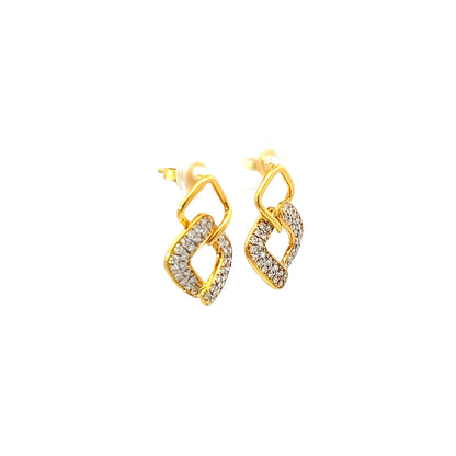 Earrings w/ Diamonds 18K Yellow Gold