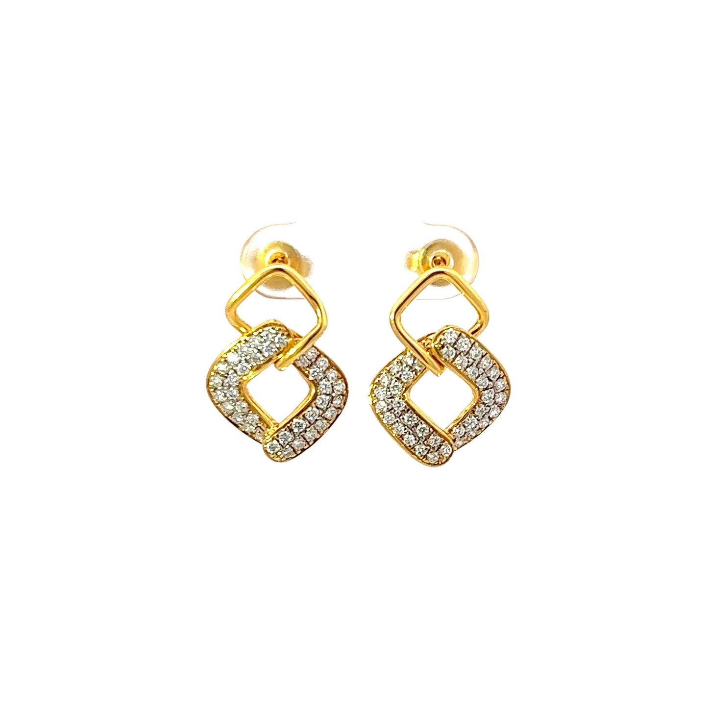 Earrings w/ Diamonds 18K Yellow Gold