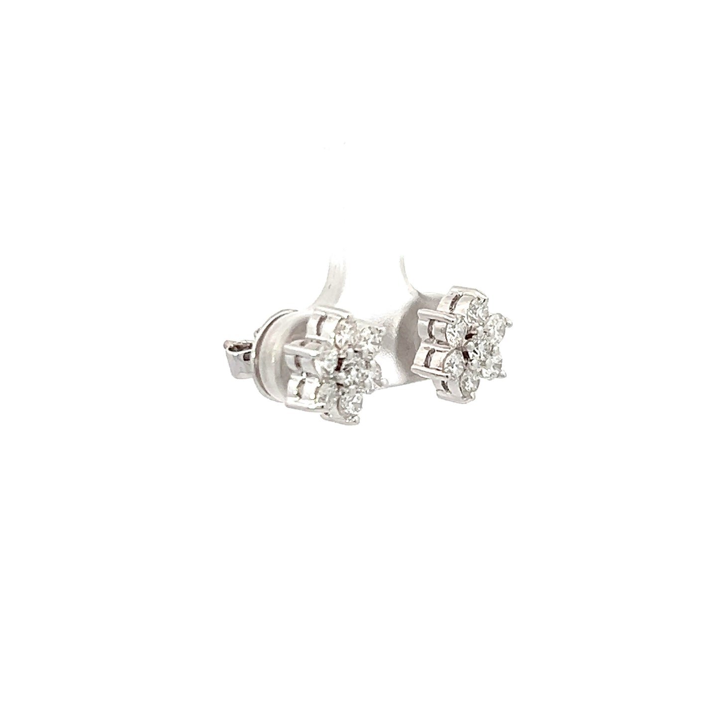 Earrings w/ Diamonds 18K White Gold