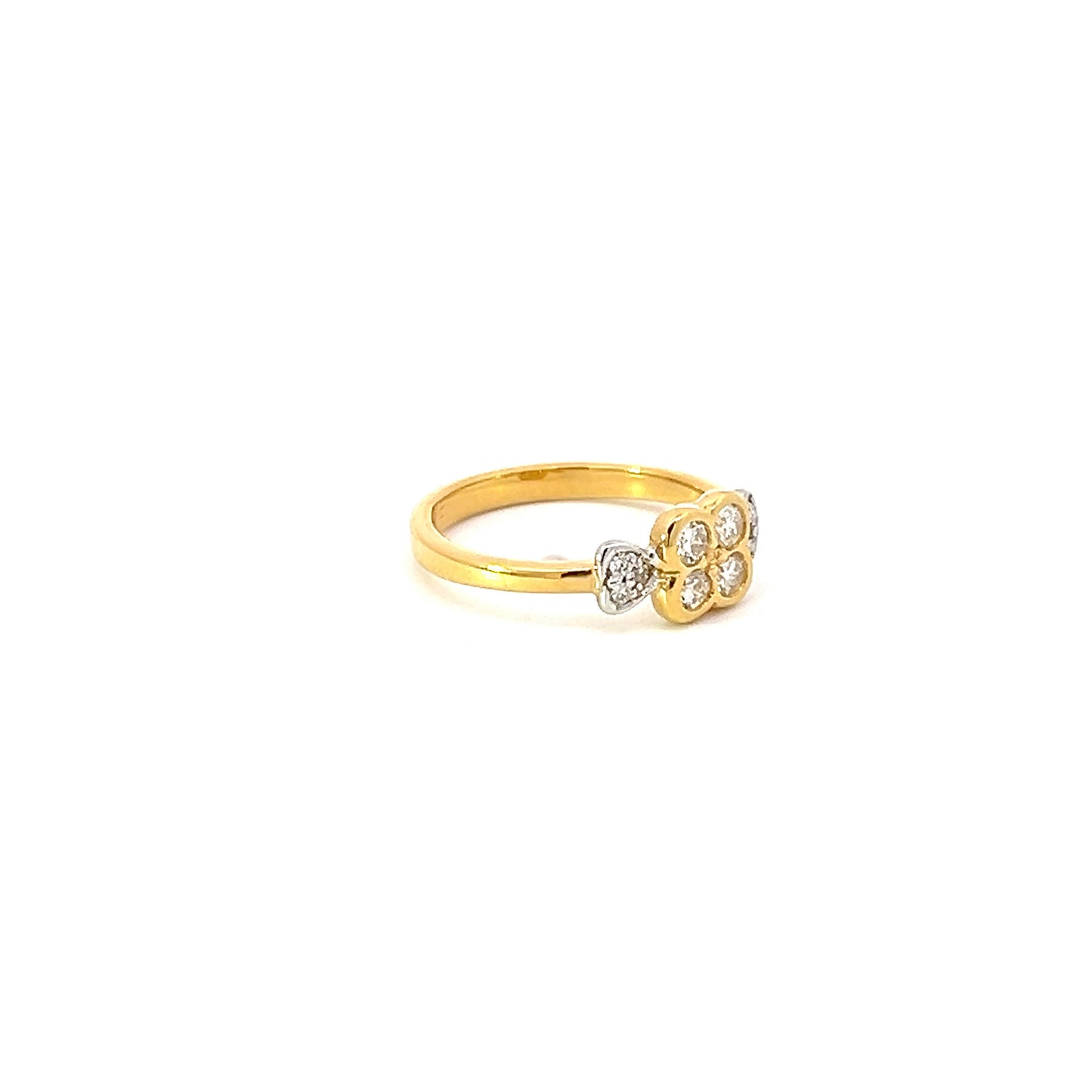 Lady's Ring w/ Diamonds 18K Yellow Gold