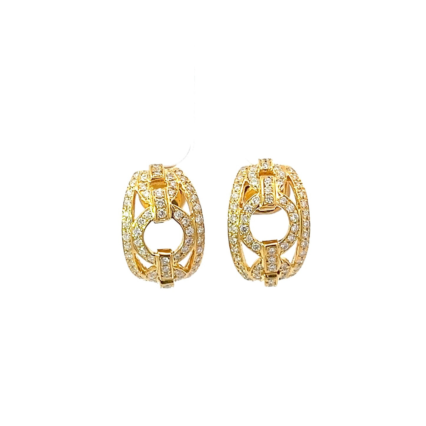 Earrings w/ Diamonds 18K Yellow Gold