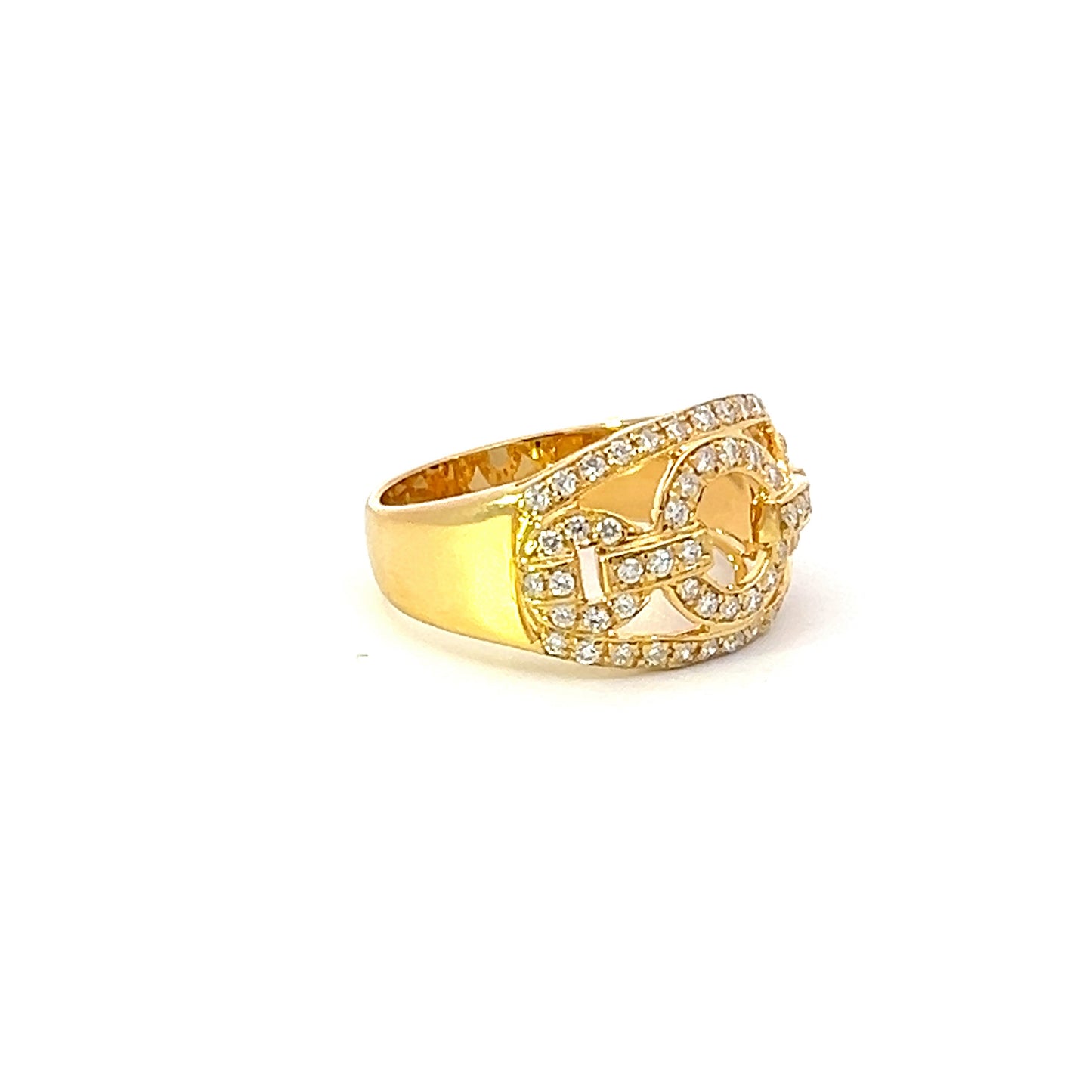 Lady's Ring w/ Diamonds 18K Yellow Gold