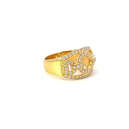 Lady's Ring w/ Diamonds 18K Yellow Gold