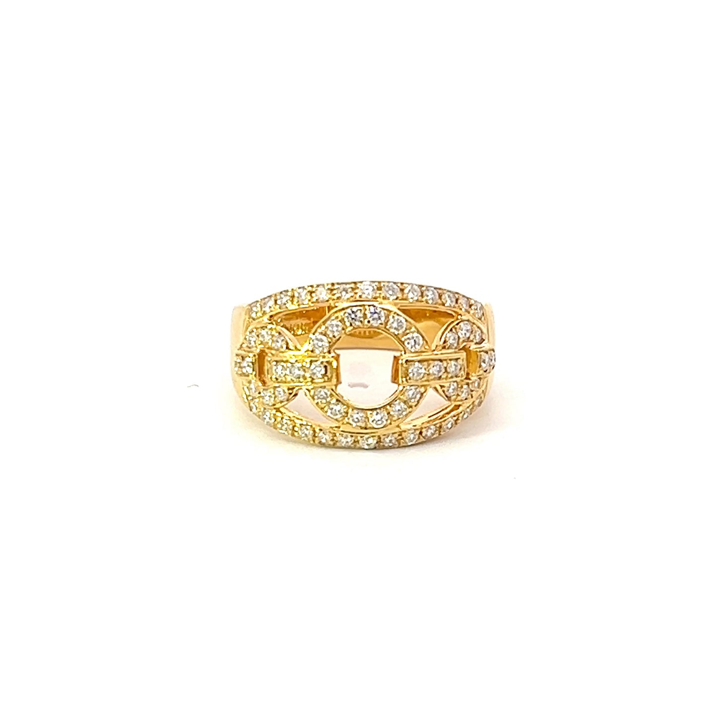 Lady's Ring w/ Diamonds 18K Yellow Gold