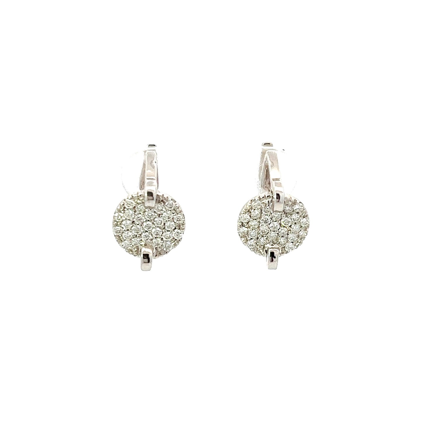 Earrings w/ Diamonds 18K White Gold