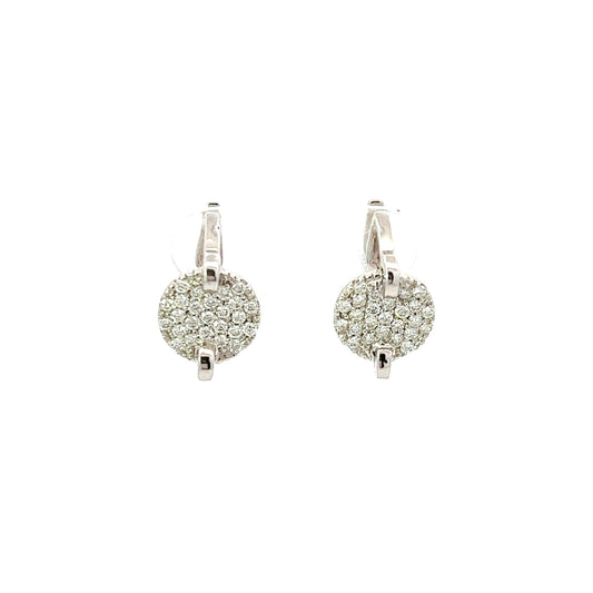 Earrings w/ Diamonds 18K White Gold