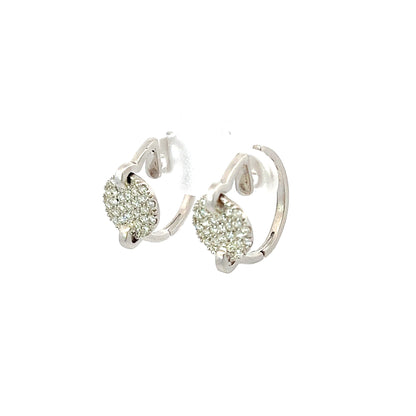 Earrings w/ Diamonds 18K White Gold