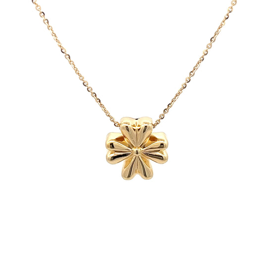 Necklace w/ "Flower" Pendant 18K Yellow Gold