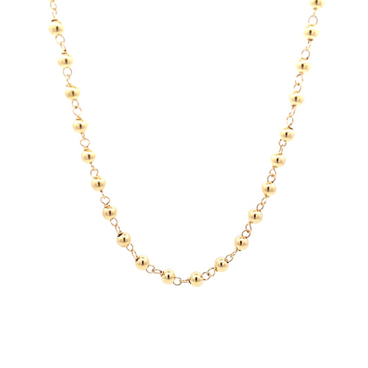 Necklace Bead 18K Yellow Gold