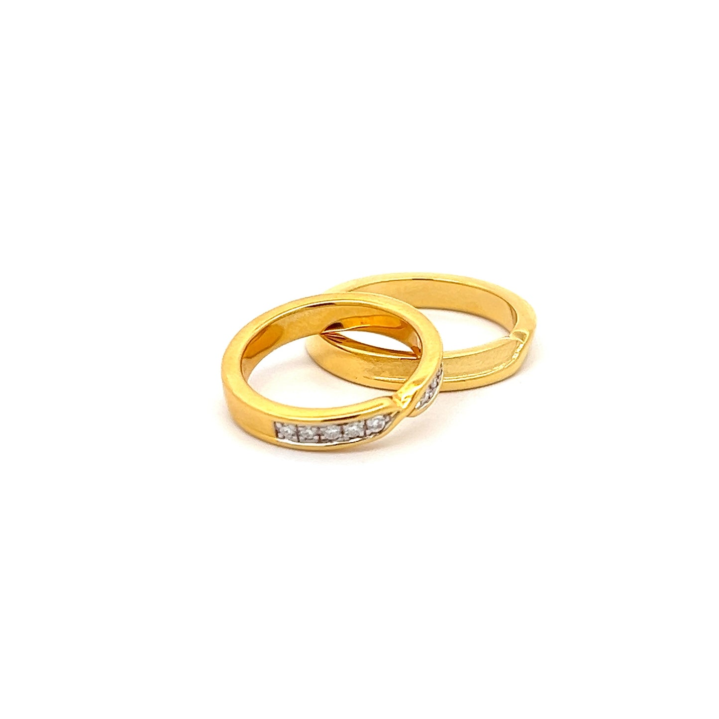 Ring Band w/ Diamonds 18K Yellow Gold