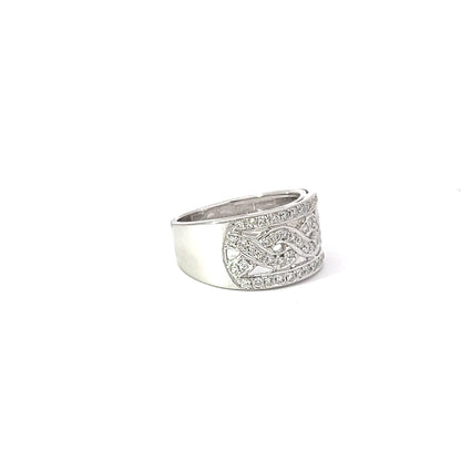 Lady's Ring w/ Diamonds 18K White Gold