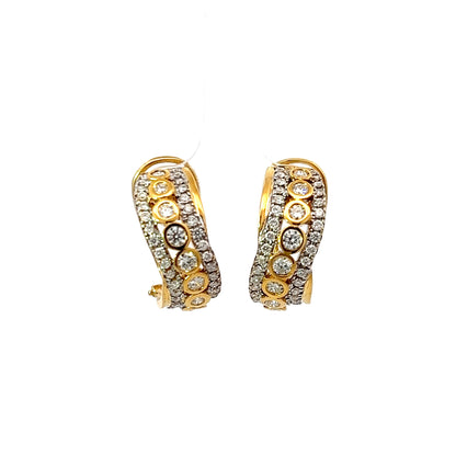 Earrings w/ Diamonds 18K Yellow Gold