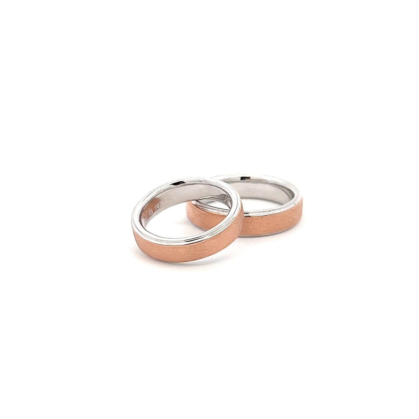 Ring Bands 18K Rose Gold & White Gold