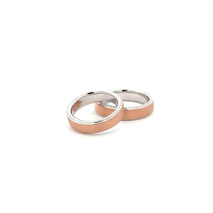 Ring Bands 18K Rose Gold & White Gold