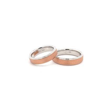 Ring Bands 18K Rose Gold & White Gold