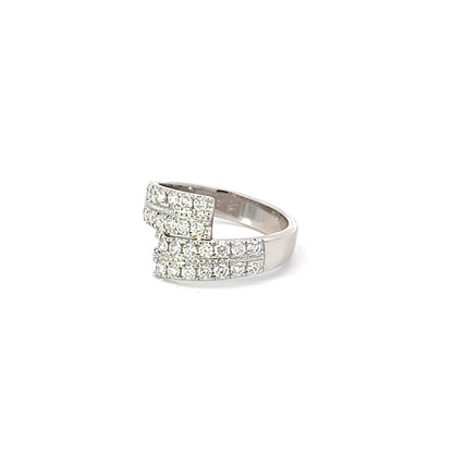 Lady's Ring w/ Diamonds 18K White Gold