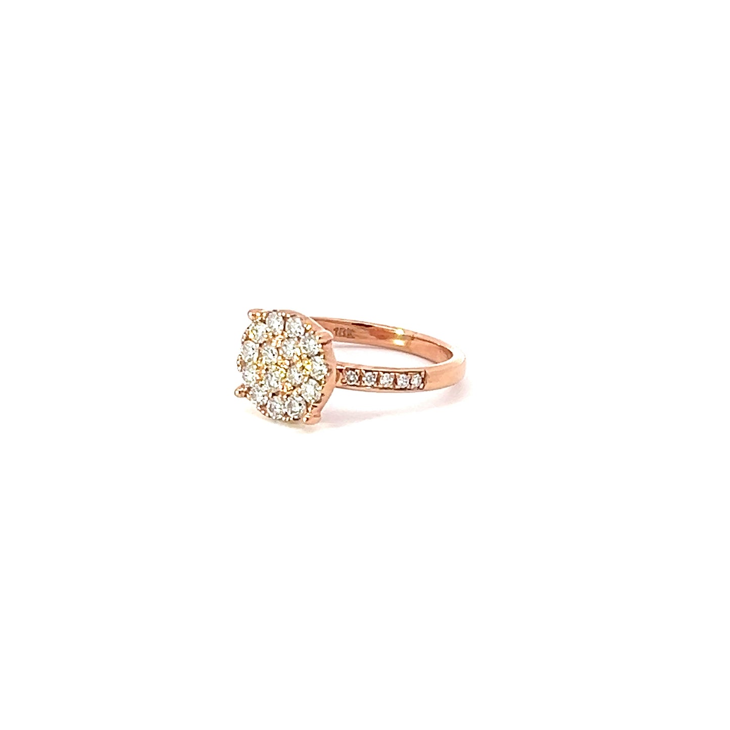 Lady's Ring w/ Diamonds 18K Rose Gold