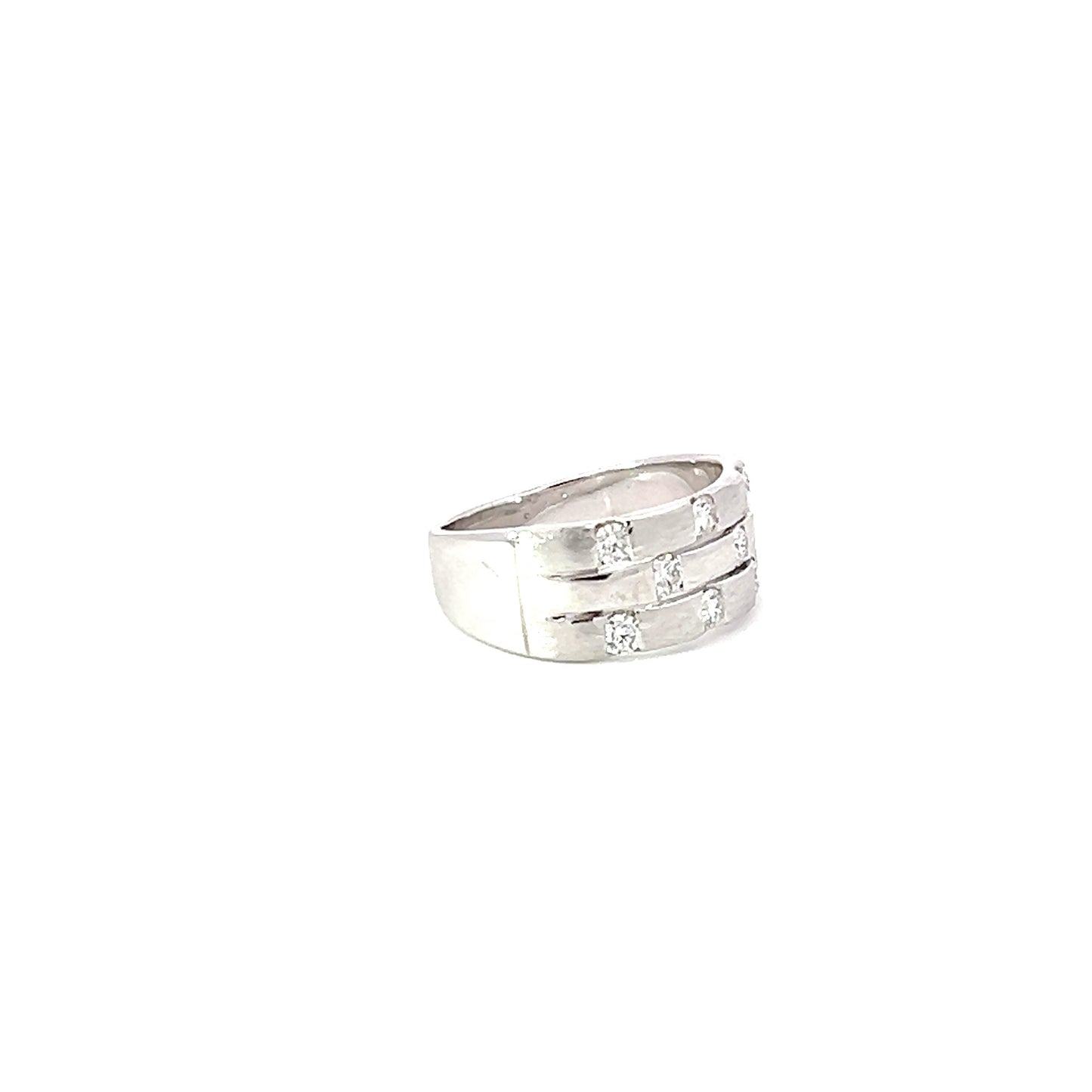 Lady's Ring w/ Diamonds 18K White Gold