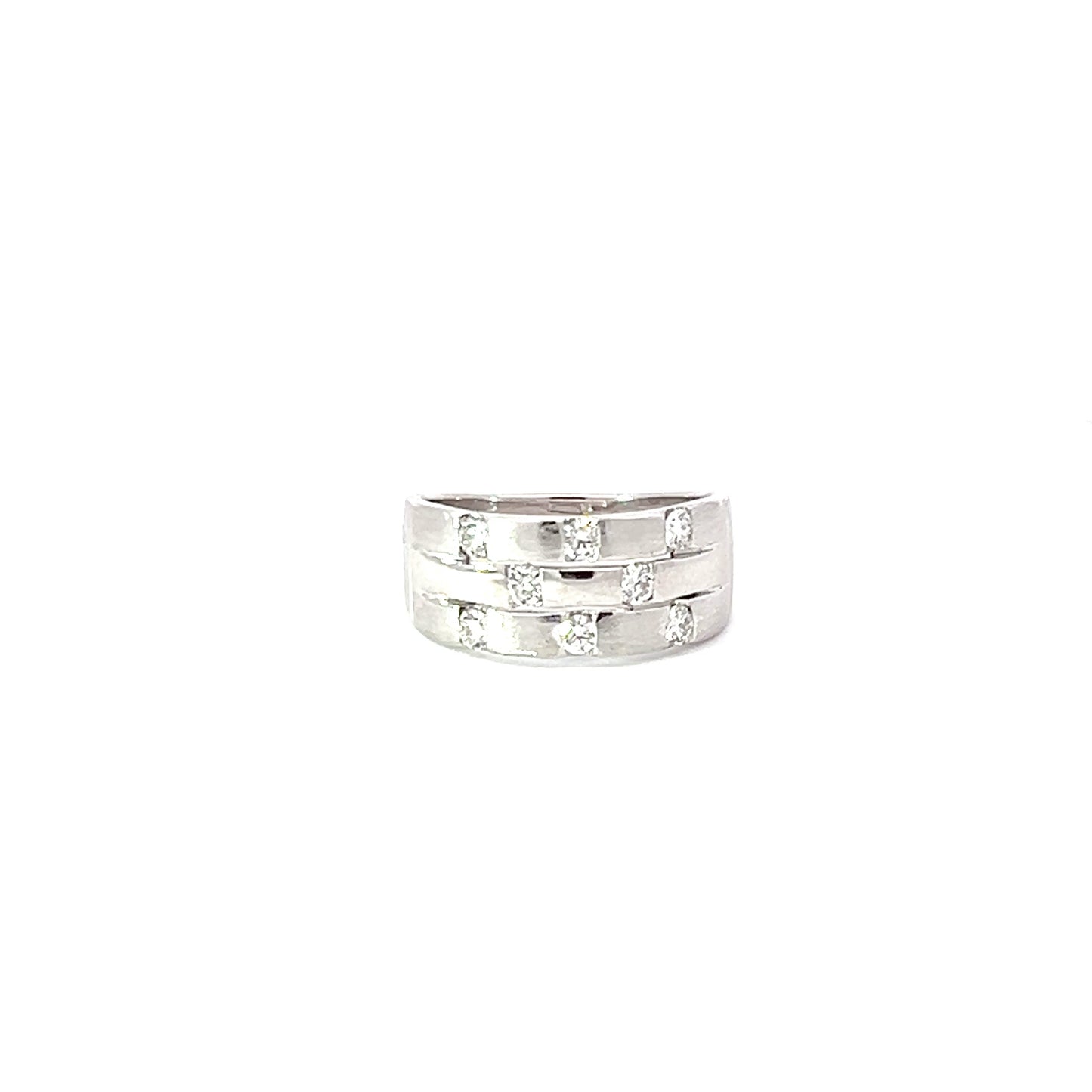 Lady's Ring w/ Diamonds 18K White Gold