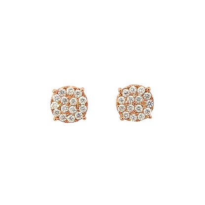 Earrings w/ Diamonds 18K Rose Gold