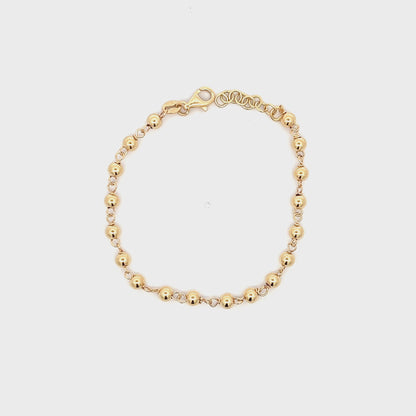 Bracelet Bead 18K Yellow Gold