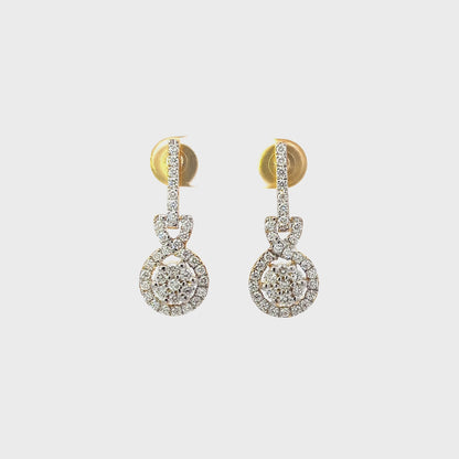 Earrings w/ Diamonds 18K Yellow Gold